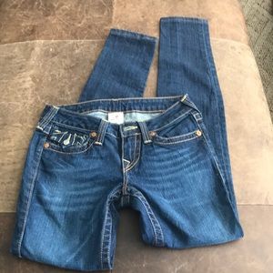True religion skinny low rise jeans